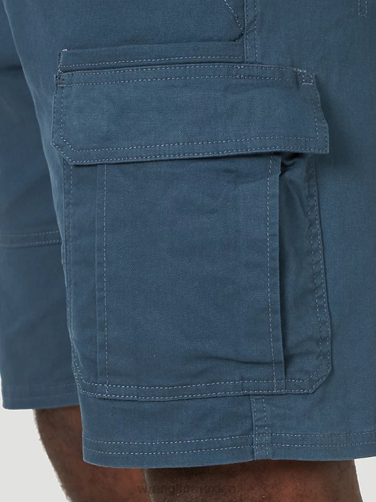 ropa mx Wrangler hombres pantalones cortos cargo elásticos auténticos azul medianoche (10zm6acmb) 62D6557