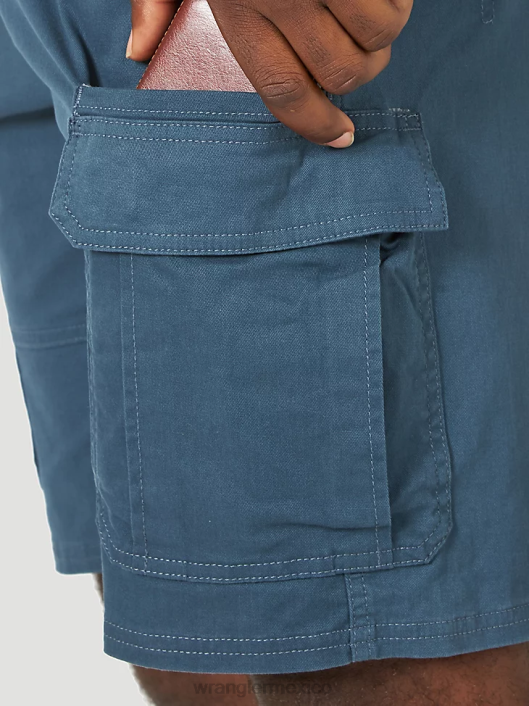 ropa mx Wrangler hombres pantalones cortos cargo elásticos auténticos azul medianoche (10zm6acmb) 62D6557