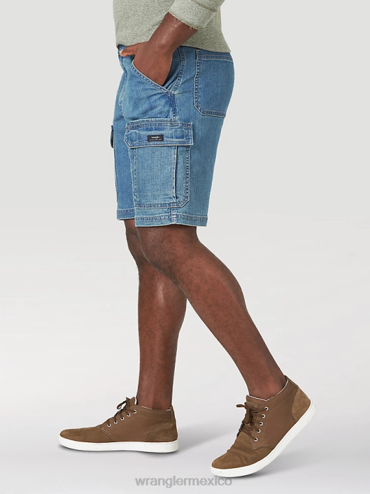 ropa mx Wrangler hombres pantalones cortos cargo elásticos auténticos tinte medio (10zm6admd) 62D6558