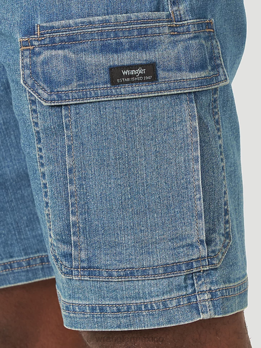 ropa mx Wrangler hombres pantalones cortos cargo elásticos auténticos tinte medio (10zm6admd) 62D6558