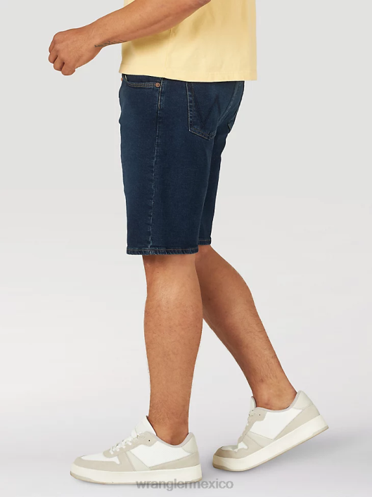 ropa mx Wrangler hombres pantalones cortos de mezclilla libres de estirar mezclilla oscura (112317149) 62D6579