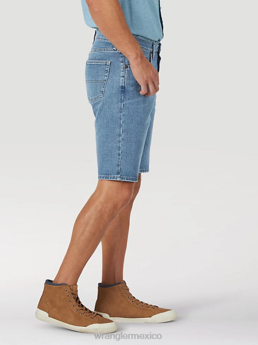 ropa mx Wrangler hombres pantalones cortos de mezclilla relajados auténticos luz de lavado de piedra (10zm2s0sf) 62D6585