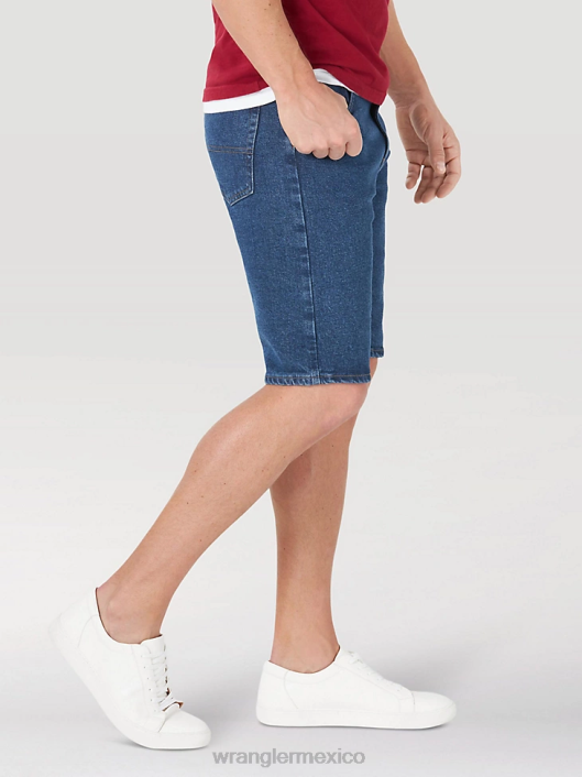ropa mx Wrangler hombres pantalones cortos de mezclilla relajados auténticos piedra oscura (10zm2s0dx) 62D6587