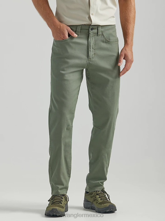ropa mx Wrangler hombres pantalón atg de cinco bolsillos oliva polvoriento (112331043) 62D6637