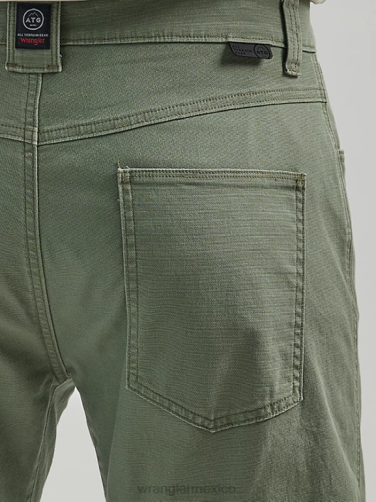 ropa mx Wrangler hombres pantalón atg de cinco bolsillos oliva polvoriento (112331043) 62D6637