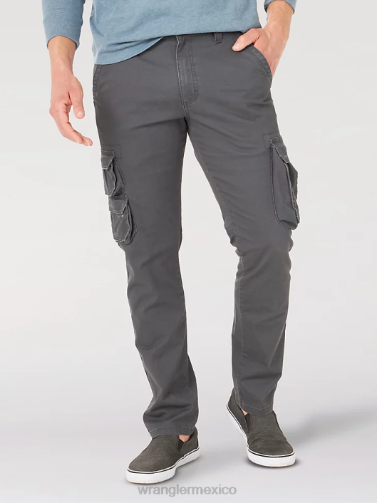 ropa mx Wrangler hombres pantalón cargo cónico flexible asfalto (70dywas) 62D6225