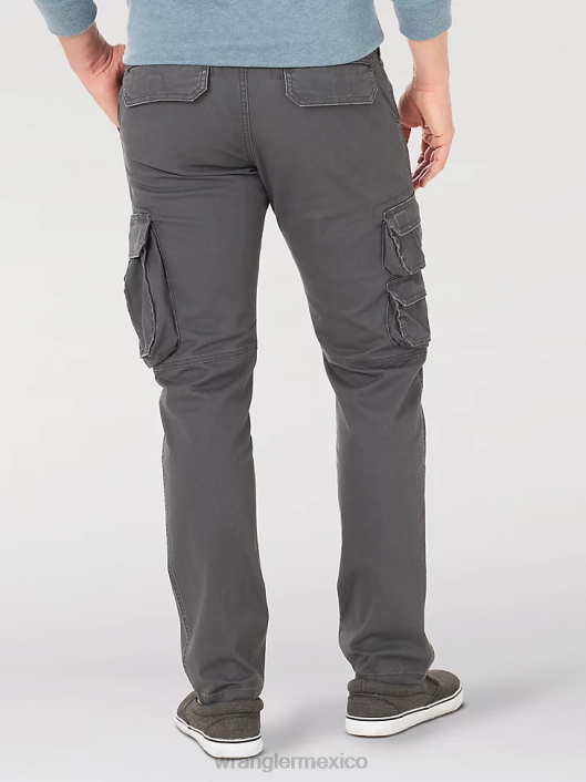 ropa mx Wrangler hombres pantalón cargo cónico flexible asfalto (70dywas) 62D6225