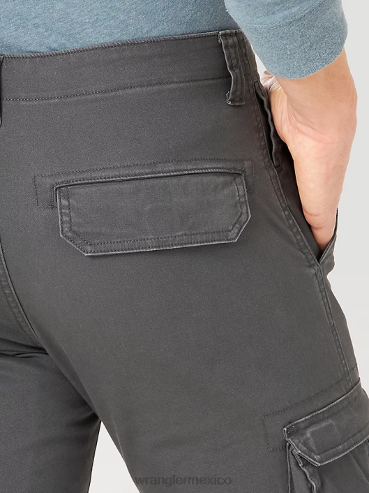 ropa mx Wrangler hombres pantalón cargo cónico flexible asfalto (70dywas) 62D6225