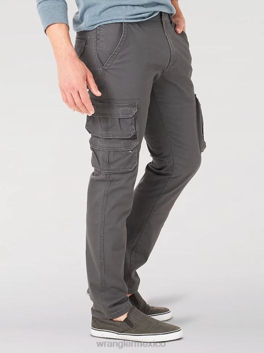 ropa mx Wrangler hombres pantalón cargo cónico flexible asfalto (70dywas) 62D6225