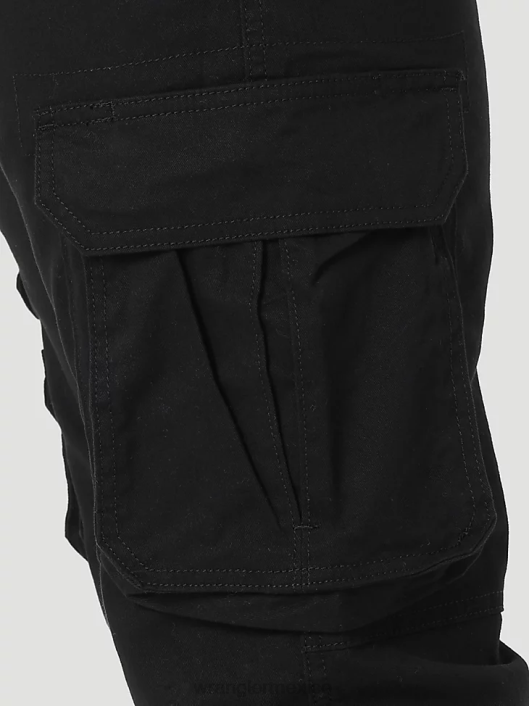 ropa mx Wrangler hombres pantalón cargo cónico flexible negro (112326301) 62D6229
