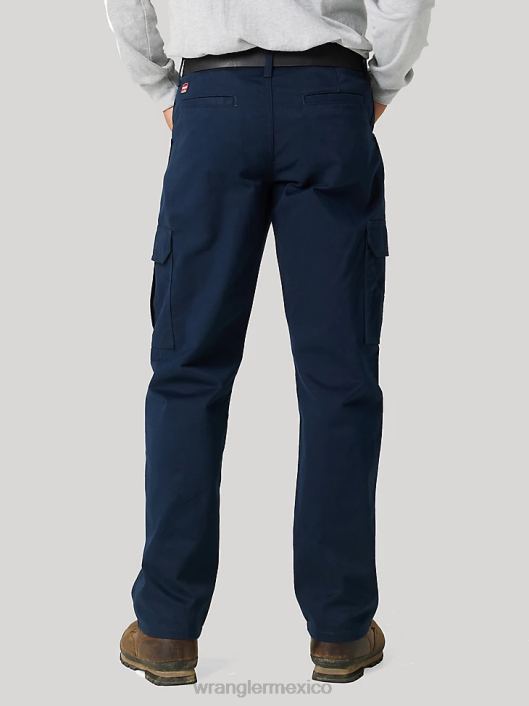 ropa mx Wrangler hombres pantalón cargo de sarga para trabajo zafiro oscuro (112320219) 62D6690