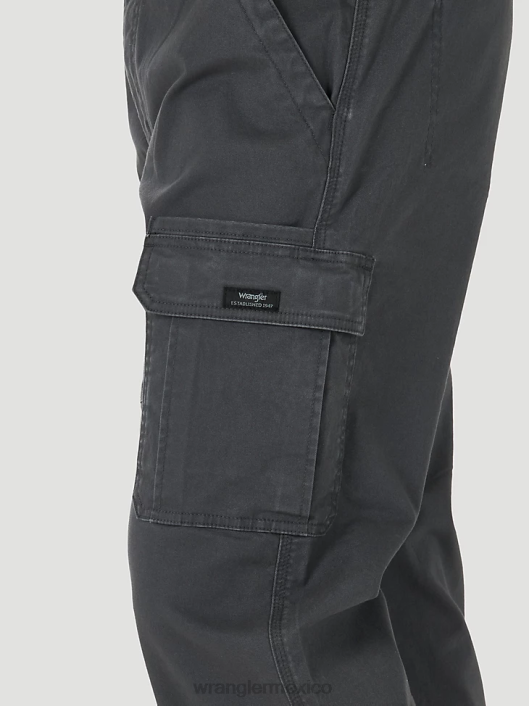ropa mx Wrangler hombres pantalón cargo flexible de ajuste relajado premium de cinco estrellas antricita (70abwah) 62D6222