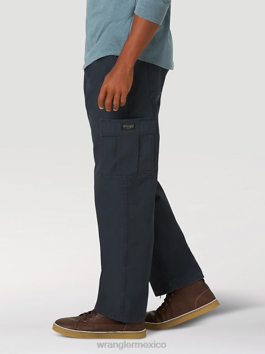 ropa mx Wrangler hombres pantalón cargo flexible de ajuste relajado premium de cinco estrellas azul marino (70ab0nv) 62D6224
