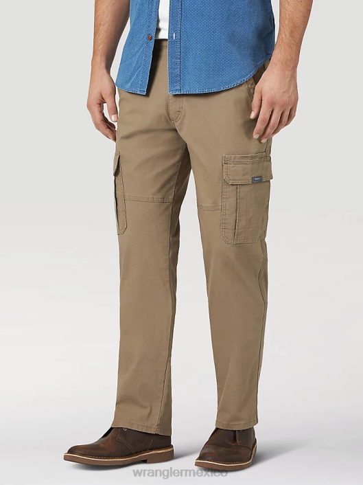ropa mx Wrangler hombres pantalón cargo flexible de ajuste relajado premium de cinco estrellas cebada (70 abwby) 62D6223