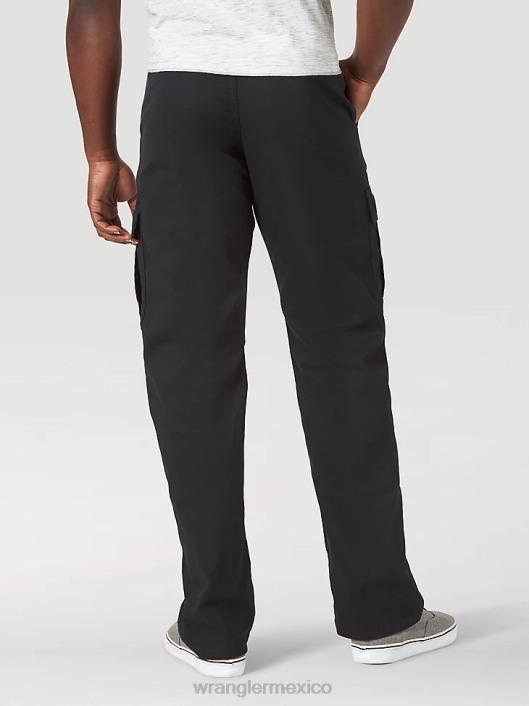 ropa mx Wrangler hombres pantalón cargo flexible de ajuste relajado premium de cinco estrellas negro (70abwbl) 62D6218