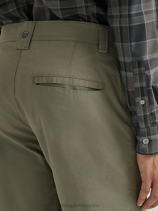 ropa mx Wrangler hombres pantalón chino al aire libre oliva polvoriento (112343358) 62D6252