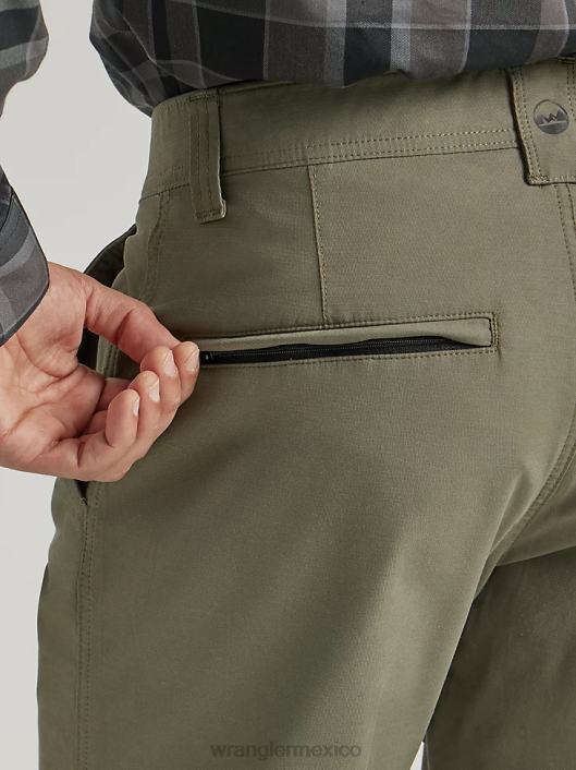 ropa mx Wrangler hombres pantalón chino al aire libre oliva polvoriento (112343358) 62D6252