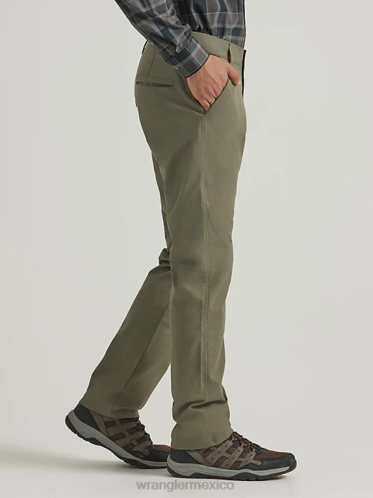 ropa mx Wrangler hombres pantalón chino al aire libre oliva polvoriento (112343358) 62D6252