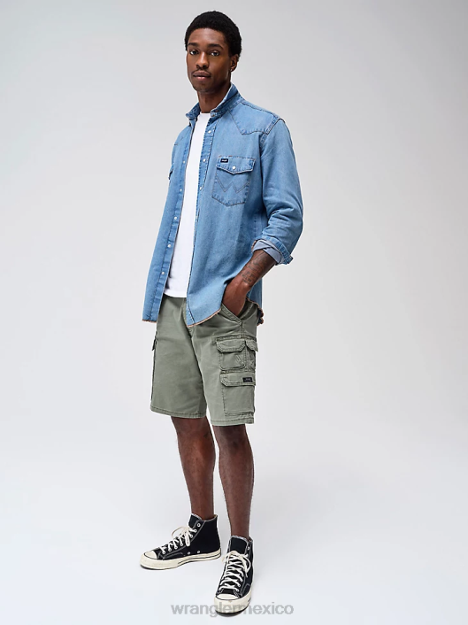 ropa mx Wrangler hombres pantalón corto cargo apilado premium de cinco estrellas abeto (112336367) 62D6535