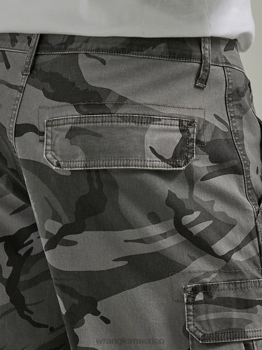 ropa mx Wrangler hombres pantalón corto cargo apilado premium de cinco estrellas camuflaje antracita (112336363) 62D6531