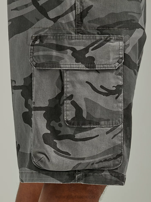 ropa mx Wrangler hombres pantalón corto cargo apilado premium de cinco estrellas camuflaje antracita (112336363) 62D6531