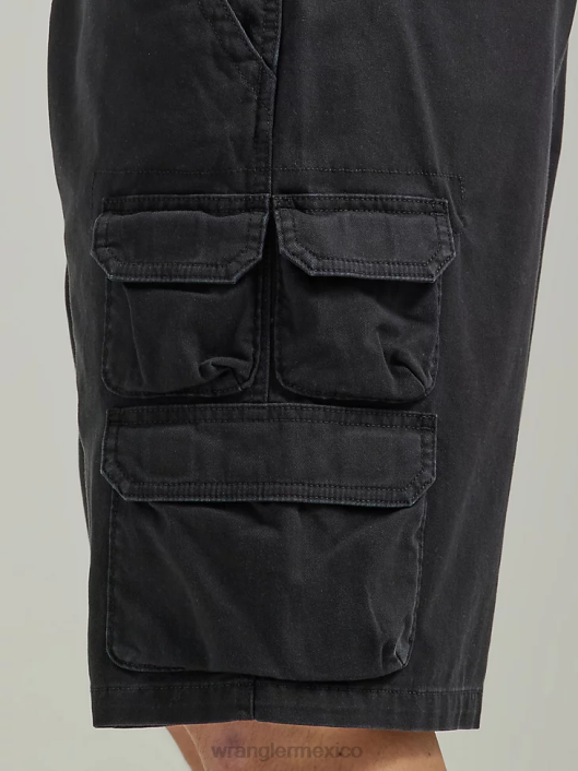 ropa mx Wrangler hombres pantalón corto cargo apilado premium de cinco estrellas negro (112336360) 62D6528