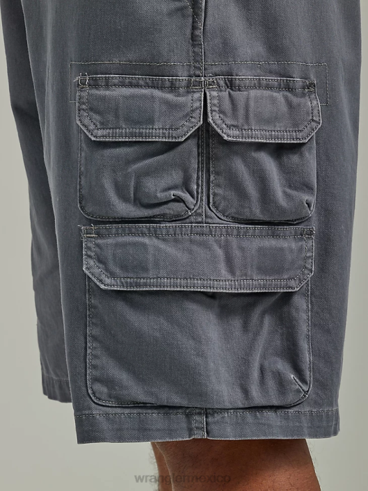 ropa mx Wrangler hombres pantalón corto cargo apilado premium de cinco estrellas peltre (112336362) 62D6530