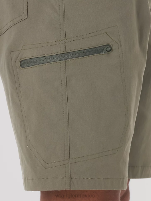 ropa mx Wrangler hombres pantalón corto cargo con cintura cómoda Authentics verde tierra (10zm980eg) 62D6568