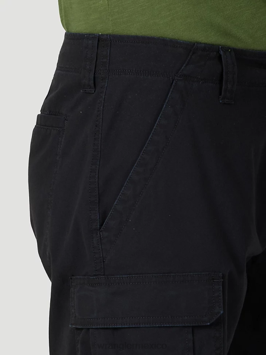 ropa mx Wrangler hombres pantalón corto cargo premium de cinco estrellas negro (112314939) 62D6512