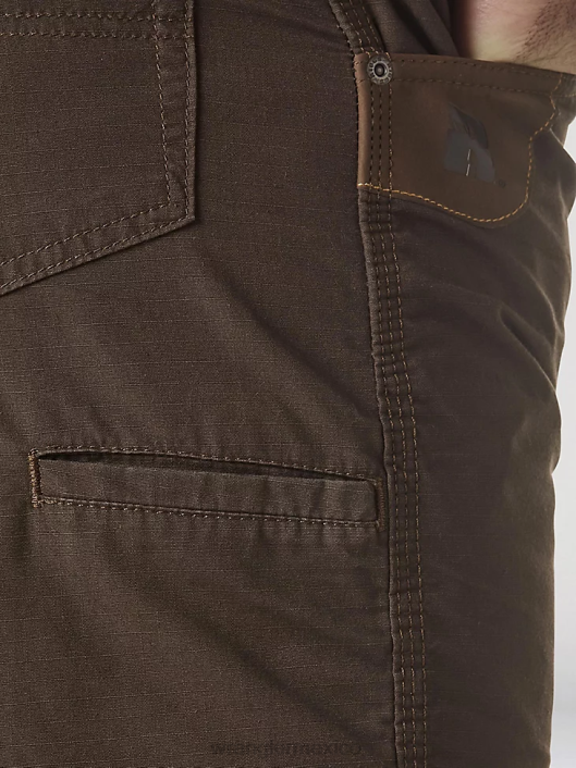 ropa mx Wrangler hombres pantalón corto técnico de ropa de trabajo riggs marrón oscuro (3w345db) 62D6593