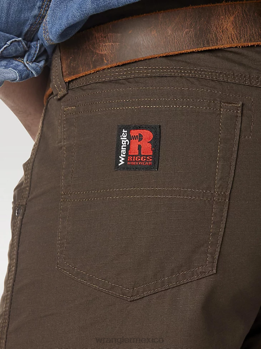 ropa mx Wrangler hombres pantalón corto técnico de ropa de trabajo riggs marrón oscuro (3w345db) 62D6593