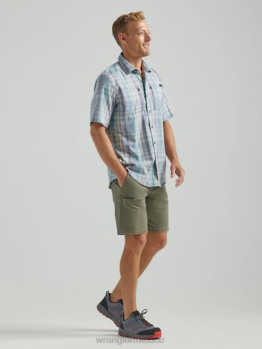 ropa mx Wrangler hombres pantalón corto utilitario con bolsillo lateral atg oliva polvoriento (112333301) 62D6610