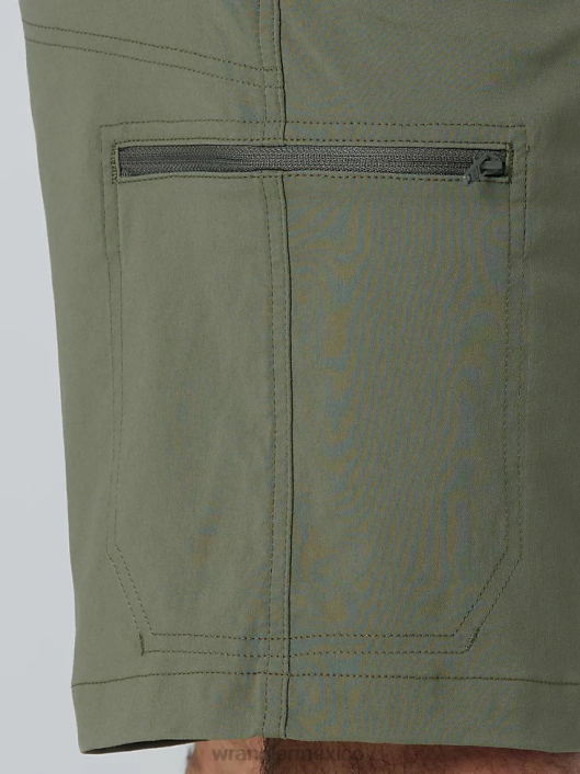 ropa mx Wrangler hombres pantalón corto utilitario de rendimiento para exteriores oliva polvoriento (112336155) 62D6606