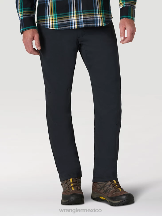 ropa mx Wrangler hombres pantalón de lona con pernera recta y corte regular resistente musgo (31100ms) 62D6650