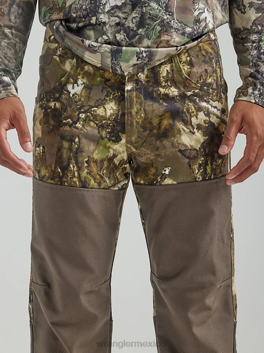 ropa mx Wrangler hombres pantalón de lona con pernera recta y corte regular resistente musgo (31100ms) 62D6650