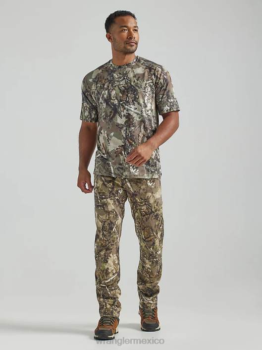 ropa mx Wrangler hombres pantalón de lona con pernera recta y corte regular resistente musgo (31100ms) 62D6650