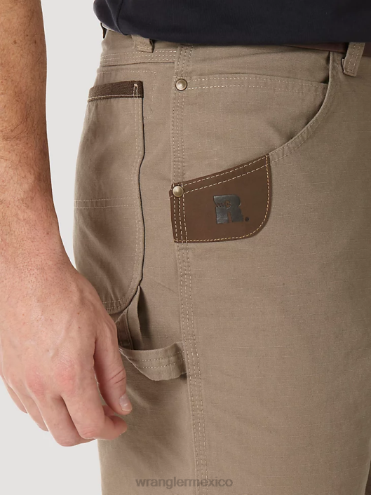 ropa mx Wrangler hombres riggs ropa de trabajo carpintero corto caqui oscuro (3w320dk) 62D6544