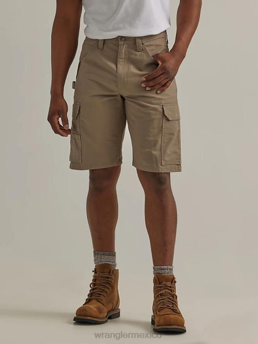 ropa mx Wrangler hombres ropa de trabajo ranger cargo short caqui oscuro (112337741) 62D6602