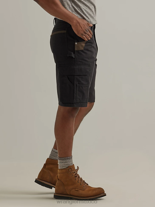 ropa mx Wrangler hombres ropa de trabajo ranger cargo short negro (112337765) 62D6599