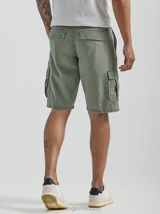 ropa mx Wrangler hombres short cargo de sarga flexible abeto (112330393) 62D6550
