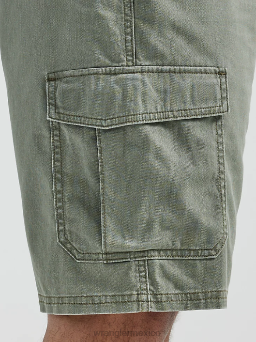 ropa mx Wrangler hombres short cargo de sarga flexible abeto (112330393) 62D6550