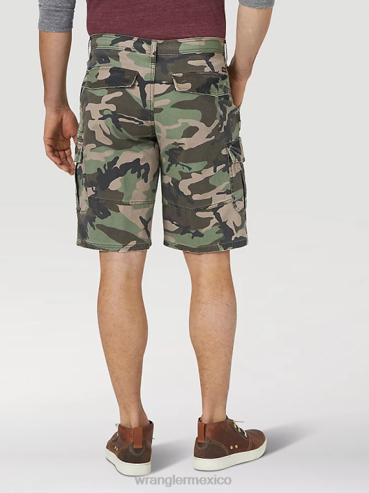 ropa mx Wrangler hombres short cargo de sarga flexible camuflaje de la jungla (gwsnsgm) 62D6547