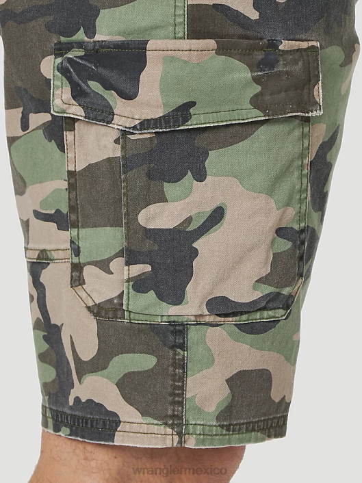ropa mx Wrangler hombres short cargo de sarga flexible camuflaje de la jungla (gwsnsgm) 62D6547