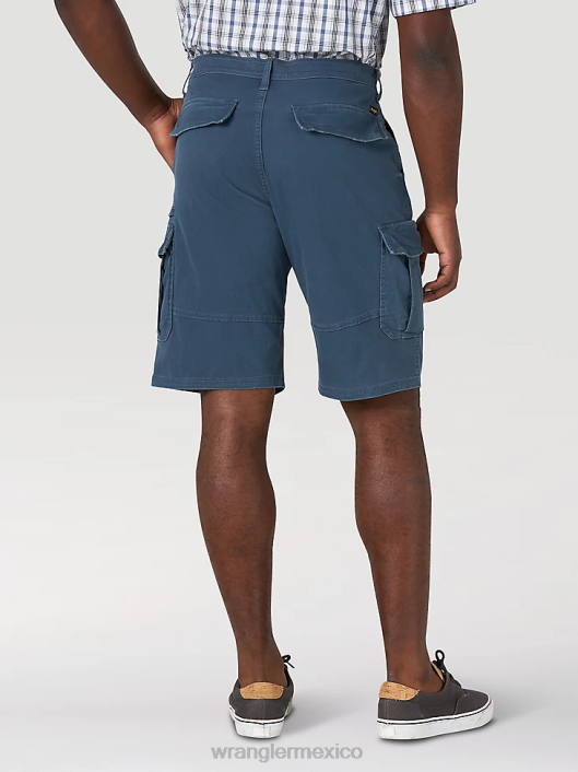 ropa mx Wrangler hombres short cargo de sarga flexible marina de medianoche (gwsnsmn) 62D6548