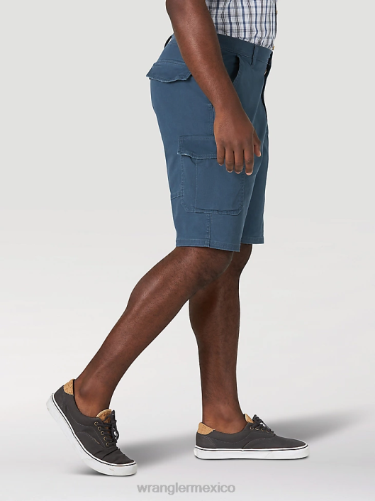 ropa mx Wrangler hombres short cargo de sarga flexible marina de medianoche (gwsnsmn) 62D6548