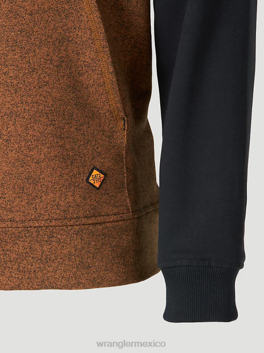 ropa mx Wrangler hombres sudadera con capucha de manga larga resistente al fuego fr arcilla (10fr171cl) 62D6510