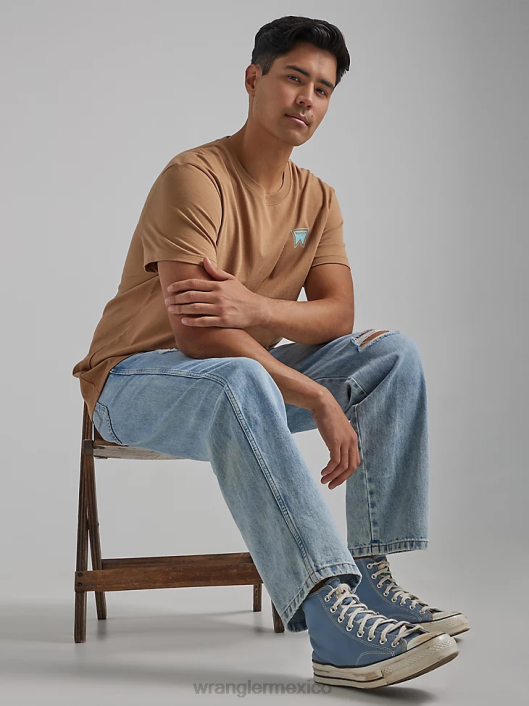 ropa mx Wrangler hombres vaqueros holgados Heritage Redding lavado claro rasgado (112335468) 62D6185