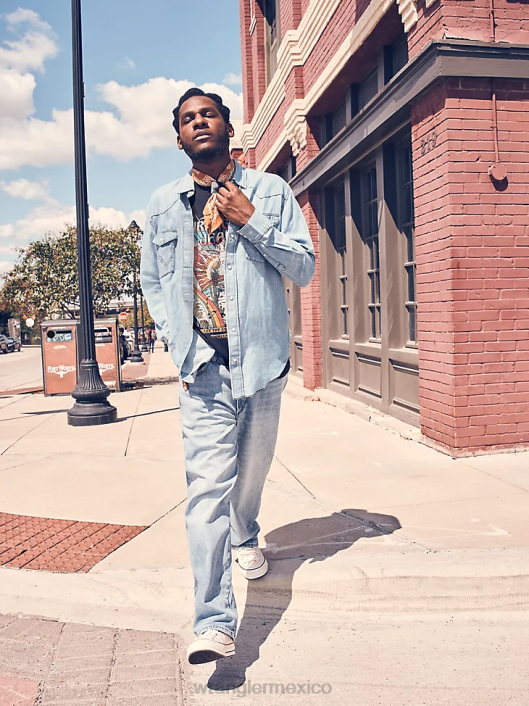 ropa mx Wrangler hombres vaqueros holgados Heritage Redding sol azul (112318428) 62D6187