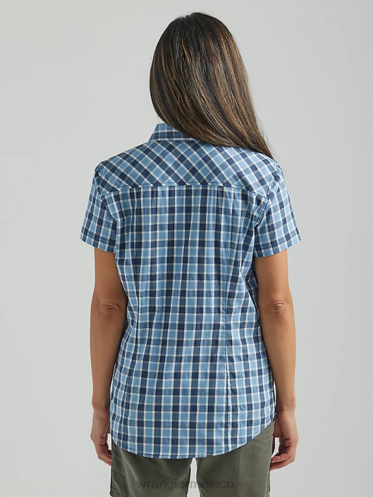 ropa mx Wrangler mujer Camisa de manga corta con botones para capataz de Riggs Workwear azul profundo (112325690) 62D6907