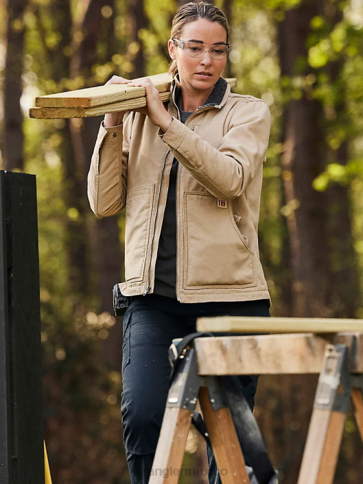 ropa mx Wrangler mujer Chaqueta de lona con forro de sherpa Riggs Hard Layers caqui dorado (112318477) 62D6863